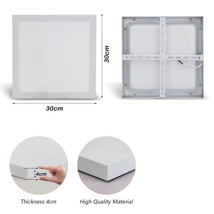 Brilagi - LED Kúpeľňové stropné svietidlo FRAME LED/24W/230V 30x30 cm 3000/4000/6000K IP44 biela