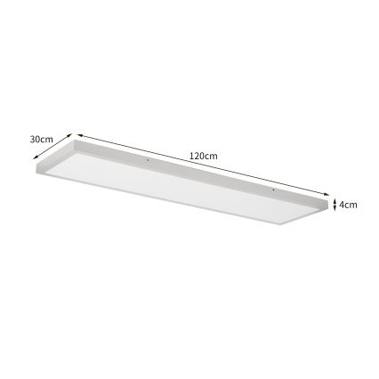 Brilagi - LED kúpeľňové stropné svietidlo FRAME LED/50W/230V 3000/4000/6000K 120x30 cm IP44 strieborné