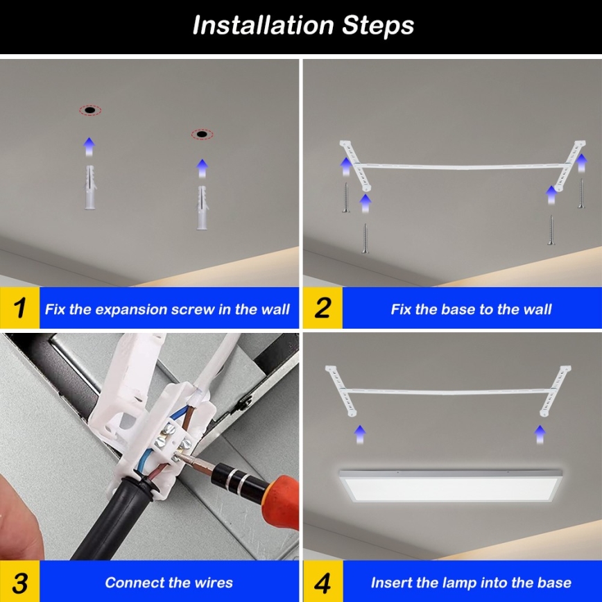 Brilagi - LED Kúpeľňové stropné svietidlo FRAME LED/50W/230V 30x120 cm 3000/4000/6000K IP44 biela