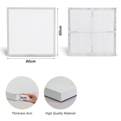 Brilagi - LED Kúpeľňové stropné svietidlo FRAME LED/50W/230V 60x60 cm 3000/4000/6000K IP44 biela