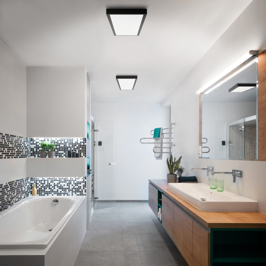 Brilagi - LED Kúpeľňové stropné svietidlo FRAME LED/50W/230V 30x120 cm 3000/4000/6000K IP44 čierna