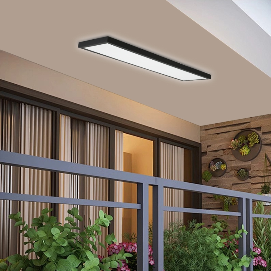 Brilagi - LED Kúpeľňové stropné svietidlo FRAME LED/50W/230V 30x120 cm 3000/4000/6000K IP44 čierna