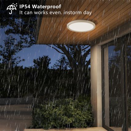 Brilagi - LED Kúpeľňové stropné svietidlo ULTRA SLIM LED/12W/230V pr. 22,5 cm biela IP54