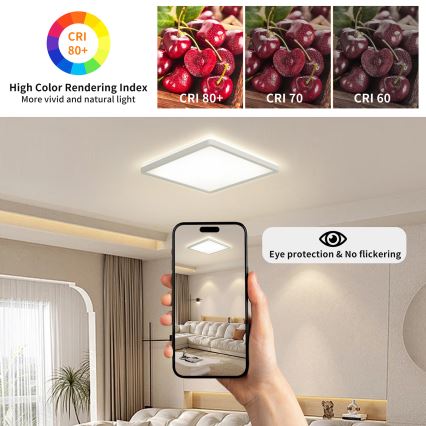 Brilagi - LED Kúpeľňové stropné svietidlo ULTRA SLIM LED/18W/230V 30x30 cm biela IP54