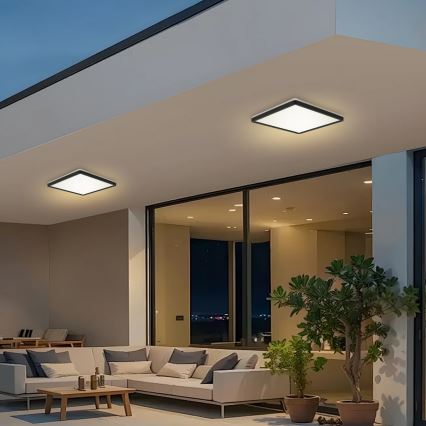 Brilagi - LED Kúpeľňové stropné svietidlo ULTRA SLIM LED/18W/230V 30x30 cm čierna IP54