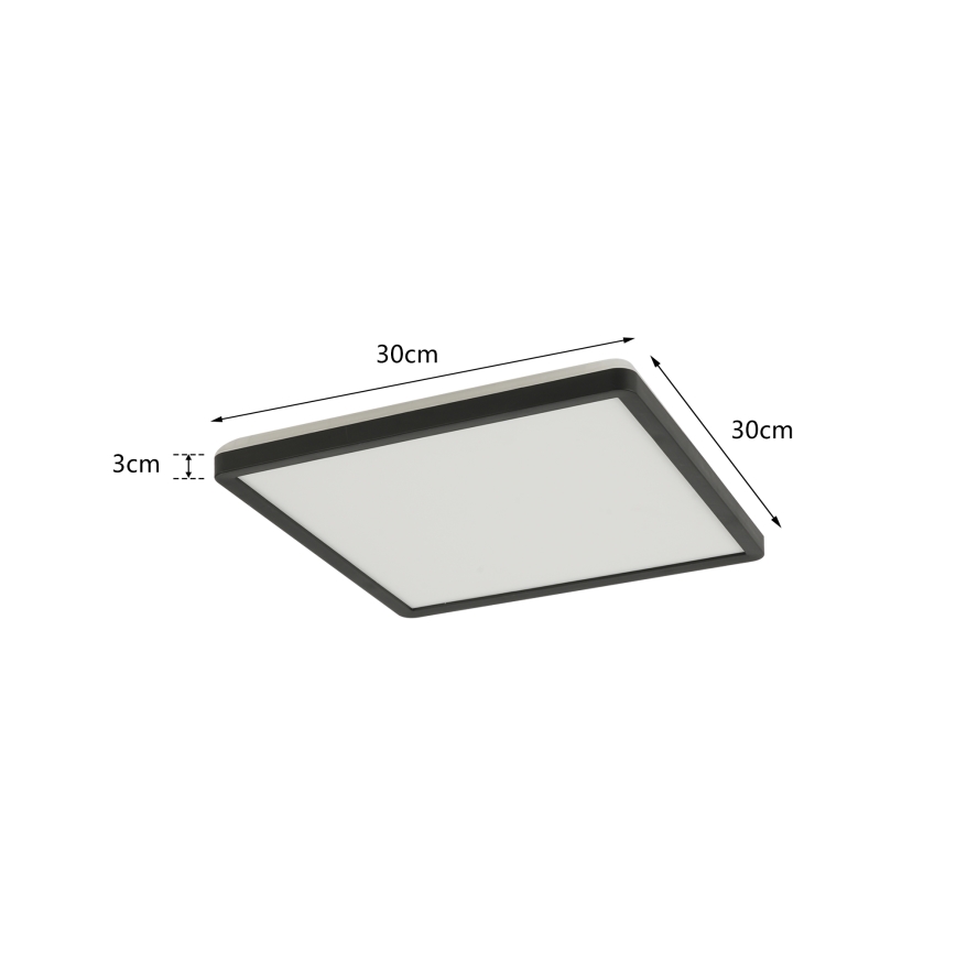 Brilagi - LED Kúpeľňové stropné svietidlo ULTRA SLIM LED/18W/230V 30x30 cm čierna IP54