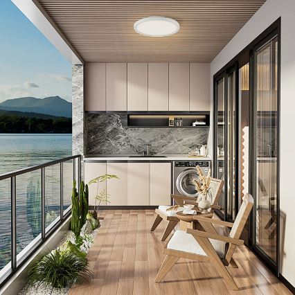 Brilagi - LED Kúpeľňové stropné svietidlo ULTRA SLIM LED/18W/230V pr. 30 cm biela IP54