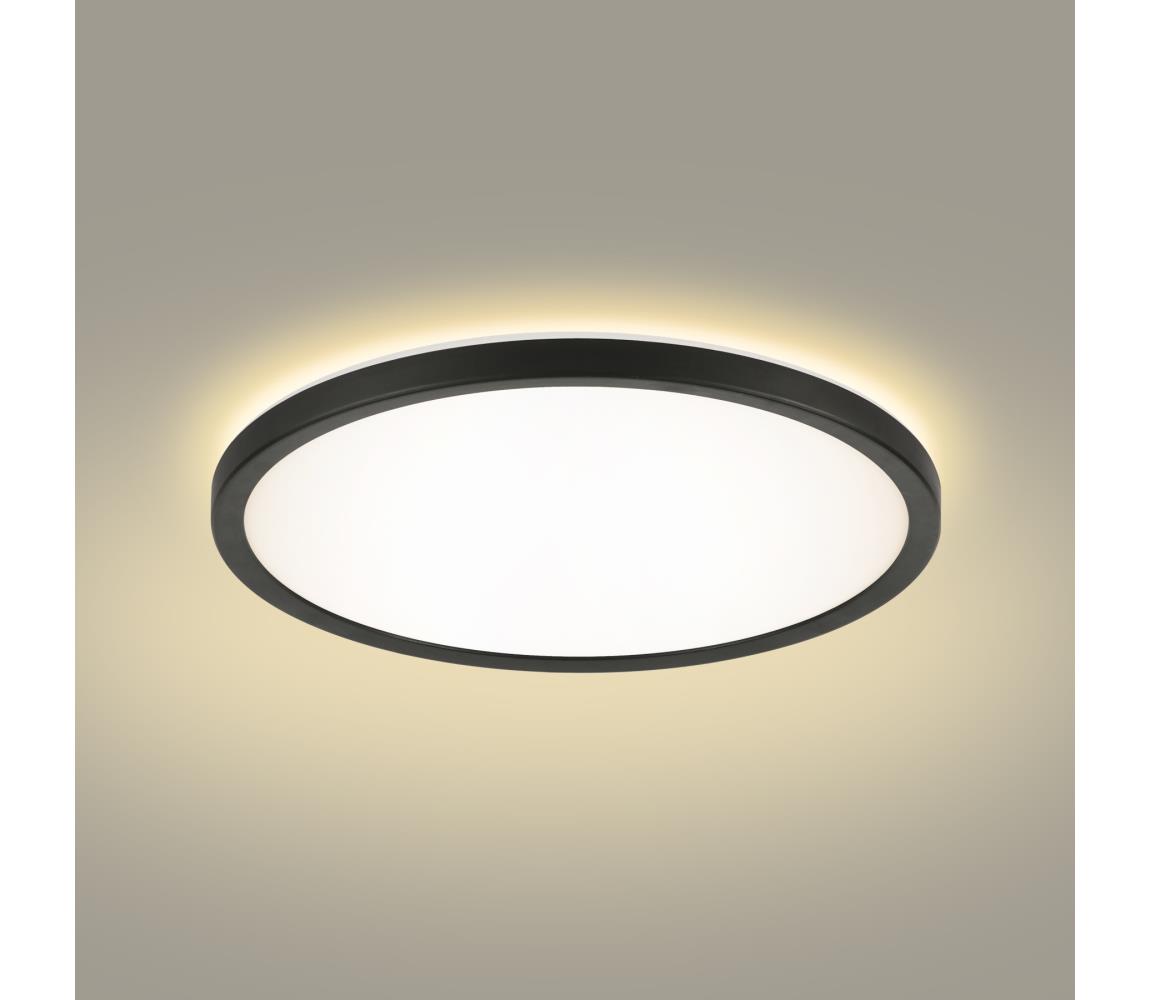 Brilagi - LED Kúpeľňové svietidlo ULTRA SLIM LED/18W/230V pr. 30 cm čierna IP54 BRI229