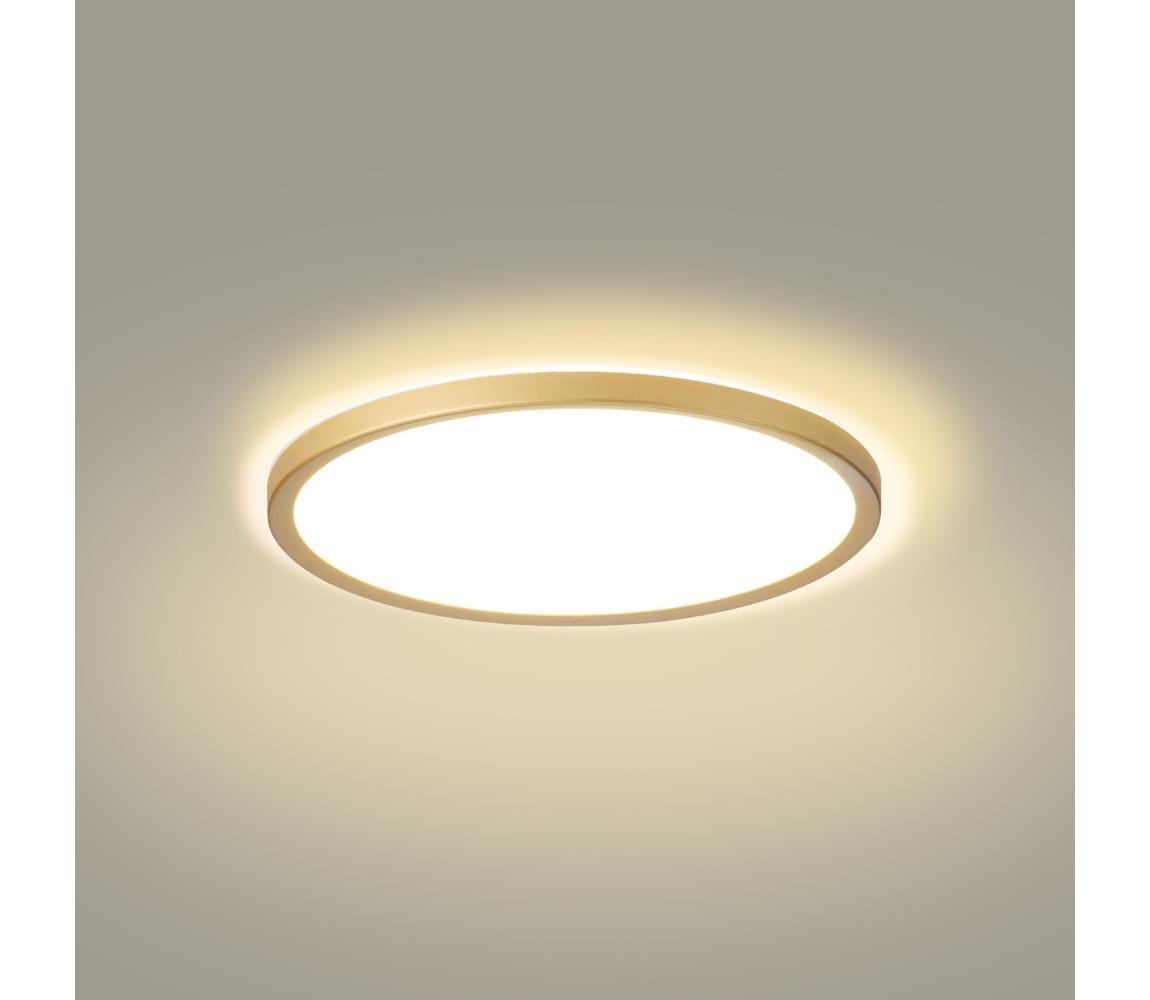 Brilagi - LED kúpeľňové svietidlo ULTRA SLIM LED/18W/230V priemer 30 cm zlaté IP54 BRI581