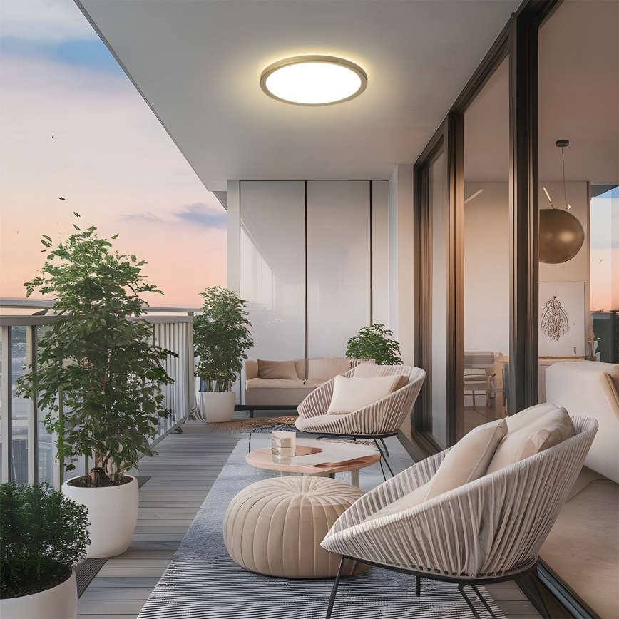 Brilagi - LED Kúpeľňové stropné svietidlo ULTRA SLIM LED/18W/230V priem. 30 cm zlaté IP54