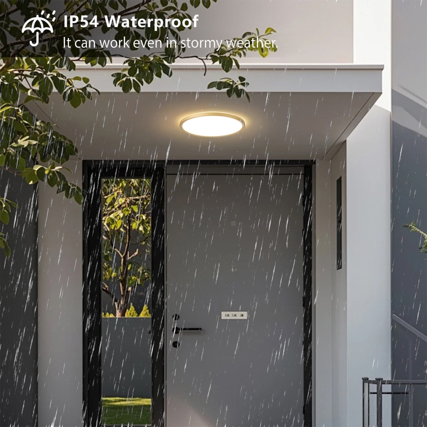 Brilagi - LED Kúpeľňové stropné svietidlo ULTRA SLIM LED/18W/230V priem. 30 cm zlaté IP54