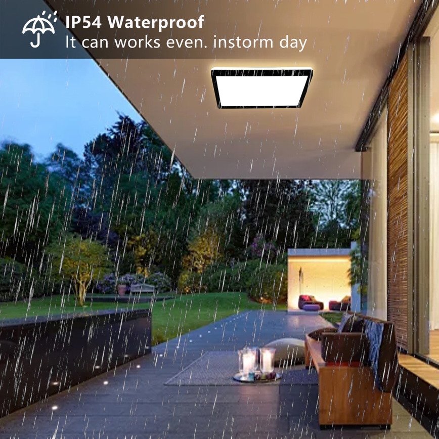 Brilagi - LED Kúpeľňové stropné svietidlo ULTRA SLIM LED/24W/230V 42x42 cm čierna IP54