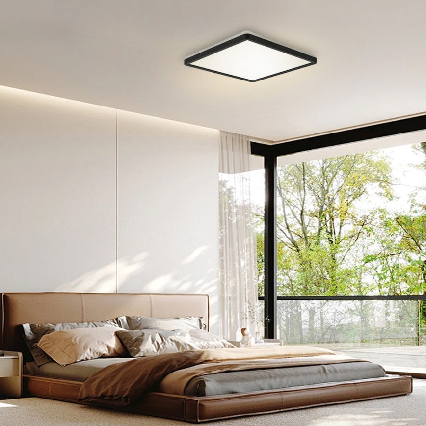 Brilagi - LED Kúpeľňové stropné svietidlo ULTRA SLIM LED/24W/230V 42x42 cm čierna IP54