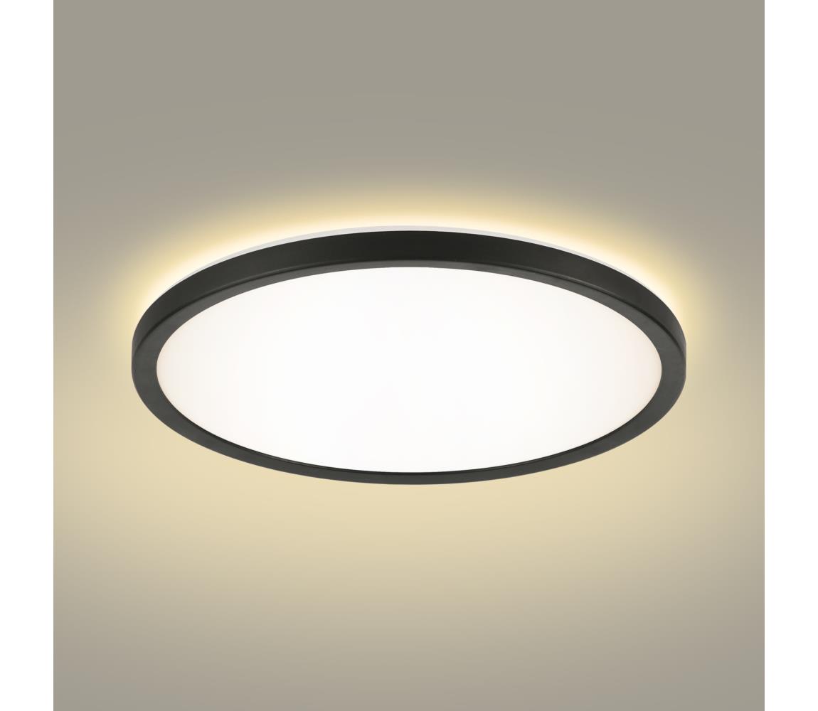 Brilagi - LED Kúpeľňové svietidlo ULTRA SLIM LED/24W/230V pr. 42 cm čierna IP54 BRI233