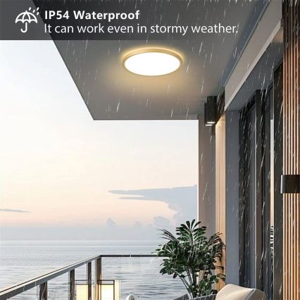 Brilagi - LED kúpeľňové stropné svietidlo ULTRA SLIM LED/24W/230V pr. 42 cm zlaté IP54