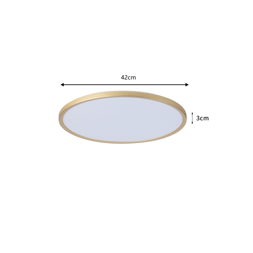 Brilagi - LED kúpeľňové stropné svietidlo ULTRA SLIM LED/24W/230V pr. 42 cm zlaté IP54