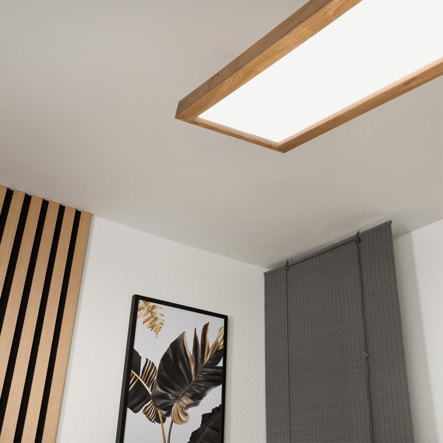 Brilagi - LED Kúpeľňové stropné svietidlo WOODY FRAME LED/40W/230V 120x30 cm IP44 dub