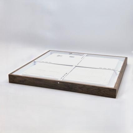 Brilagi - LED Kúpeľňové stropné svietidlo WOODY FRAME LED/40W/230V 60x60 cm IP44 dub orech