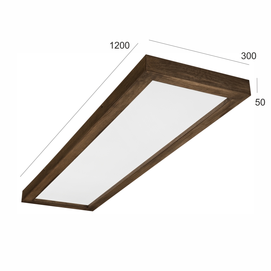 Brilagi - LED Kúpeľňové stropné svietidlo WOODY FRAME LED/50W/230V 120x30 cm IP44 dub orech