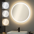 BRILAGI - LED kúpeľňové vyhrievané zrkadlo AVA ECO LED/11,5W/230V pr. 60 cm IP44 CRI 90 stmievateľné + CCT