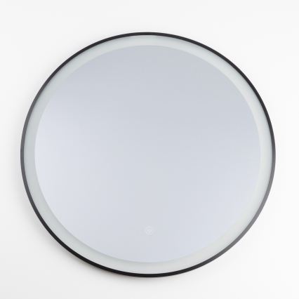 Brilagi - LED kúpeľňové zrkadlo ASTI LED/19W/230V pr. 60 cm čierne IP44 CRI 90 stmievateľné + CCT