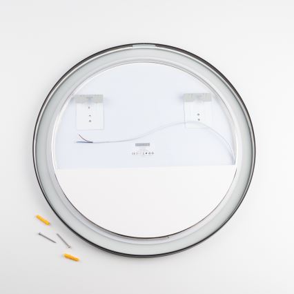 Brilagi - LED kúpeľňové zrkadlo ASTI LED/19W/230V pr. 60 cm čierne IP44 CRI 90 stmievateľné + CCT