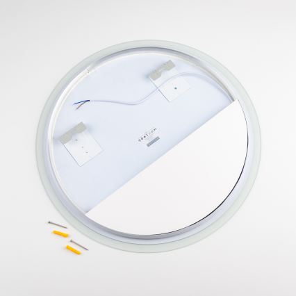 Brilagi - LED kúpeľňové zrkadlo BERNATE LED/19W/230V priemer 60 cm strieborné IP44 CRI 90 stmievateľné + CCT