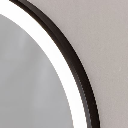 Brilagi - LED kúpeľňové zrkadlo CANZO LED/25W/230V 50x80 cm čierna IP44 CRI 90 stmievateľné + CCT