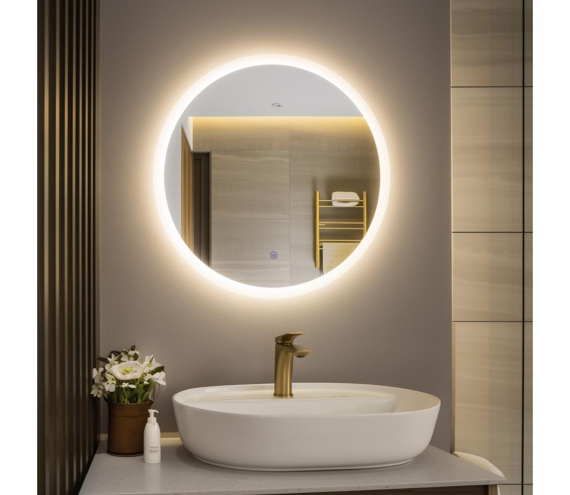 Brilagi - LED kúpeľňové zrkadlo CUNEO LED/19W/230V pr. 60 cm IP44 CRI 90 stmievateľné + CCT FG-MIR-0004-60