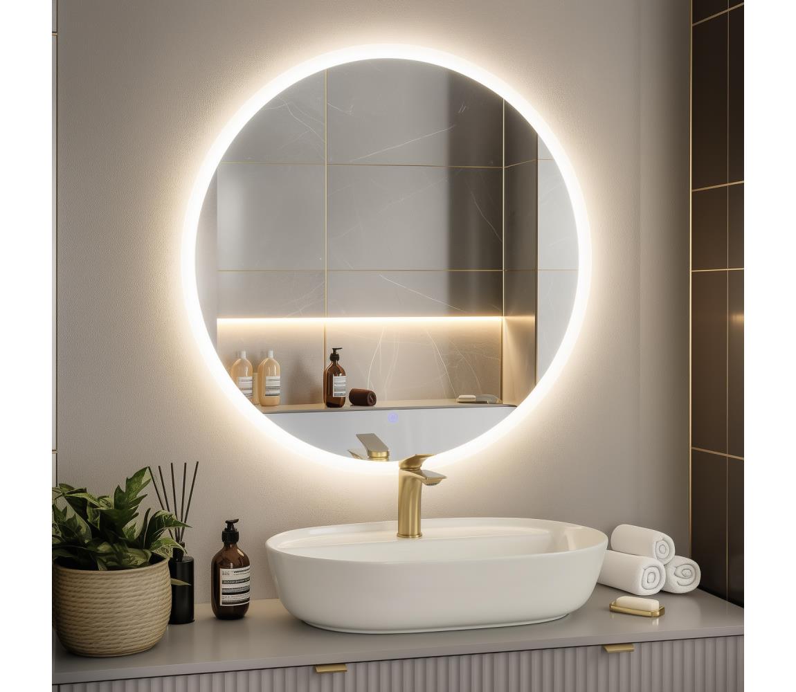 Brilagi - LED kúpeľňové zrkadlo CUNEO LED/25W/230V priemer 80 cm IP44 CRI 90 stmievateľné + CCT FG-MIR-0004-80