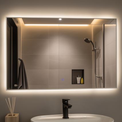 Brilagi - LED zrkadlo do kúpeľne DESIO LED/30W/230V 60x90 cm strieborné IP44 CRI 90 stmievateľné + CCT