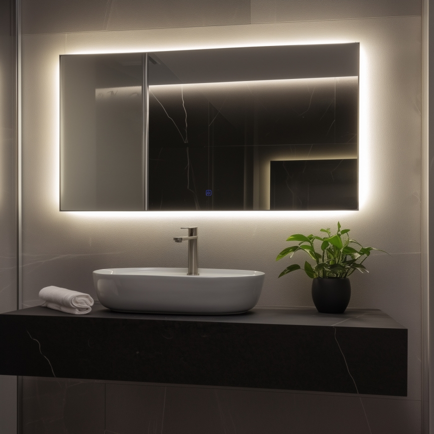 Brilagi - LED Kúpeľňové zrkadlo LUCE LED/36W/230V 60x120 cm IP44 CRI 90 stmievateľné + CCT