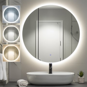 Brilagi - LED kúpeľňové zrkadlo LUNA LED/26W/230V pr. 80 cm IP44 CRI 90 stmievateľné + CCT