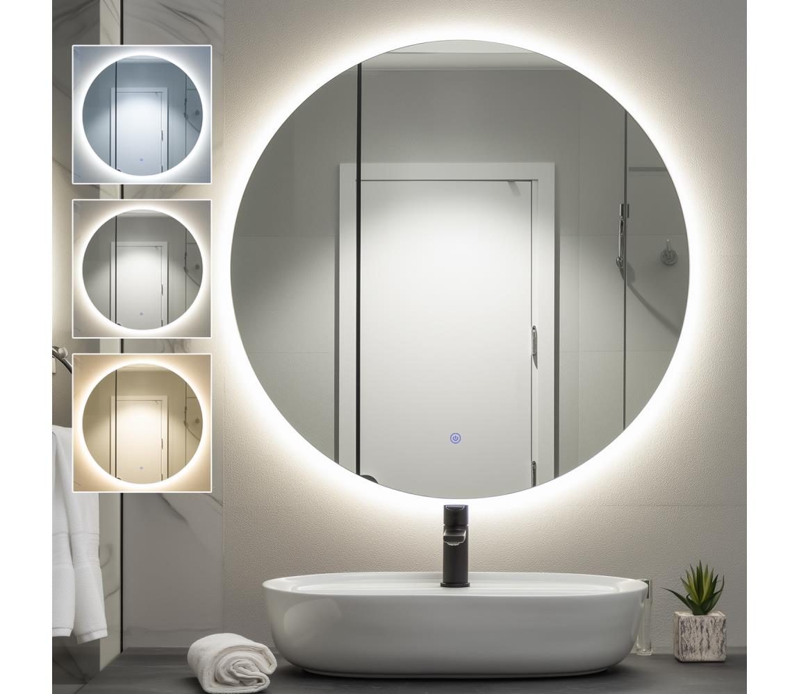 Brilagi - LED kúpeľňové zrkadlo LUNA LED/26W/230V priemer 80 cm IP44 CRI 90 stmievateľné + CCT FG-CY36-B01-8080