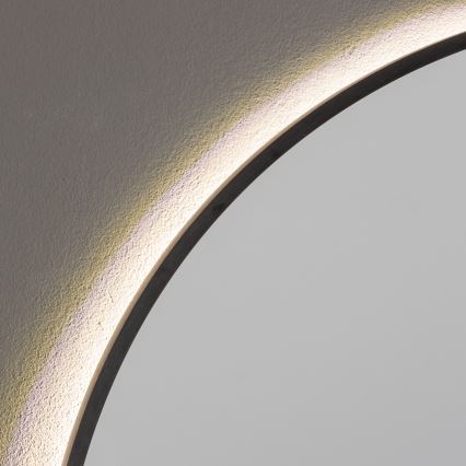 Brilagi - LED kúpeľňové zrkadlo NOVARA LED/19W/230V pr. 60 cm čierna IP44 CRI 90 stmievateľné + CCT