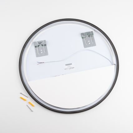 Brilagi - LED kúpeľňové zrkadlo NOVARA LED/19W/230V pr. 60 cm čierna IP44 CRI 90 stmievateľné + CCT