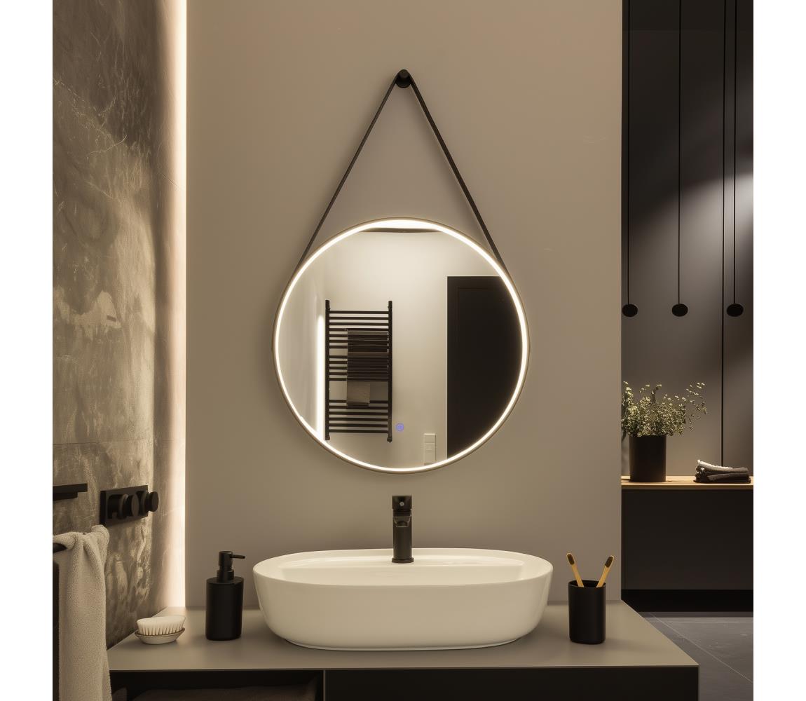 Brilagi - LED kúpeľňové zrkadlo PALANZO LED/19W/230V priemer 60 cm IP44 CRI 90 stmievateľné + CCT FG-MIR-0019-60