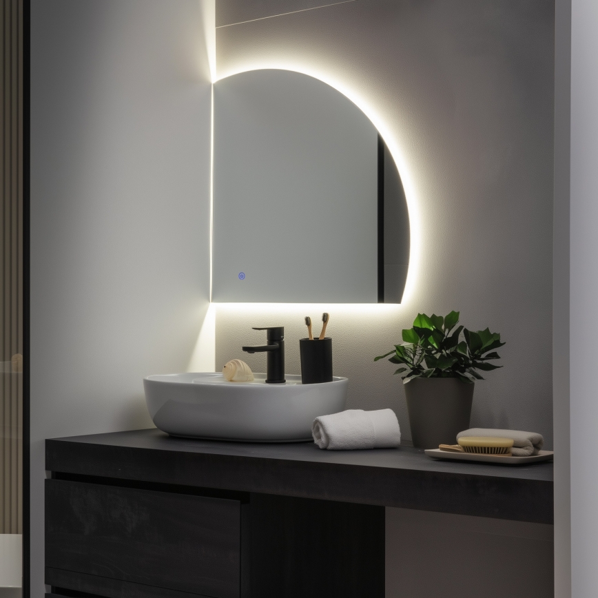 Brilagi - LED Kúpeľňové zrkadlo QUARTIERE LED/18W/230V 50x55 cm IP44 CRI 90 stmievateľné + CCT