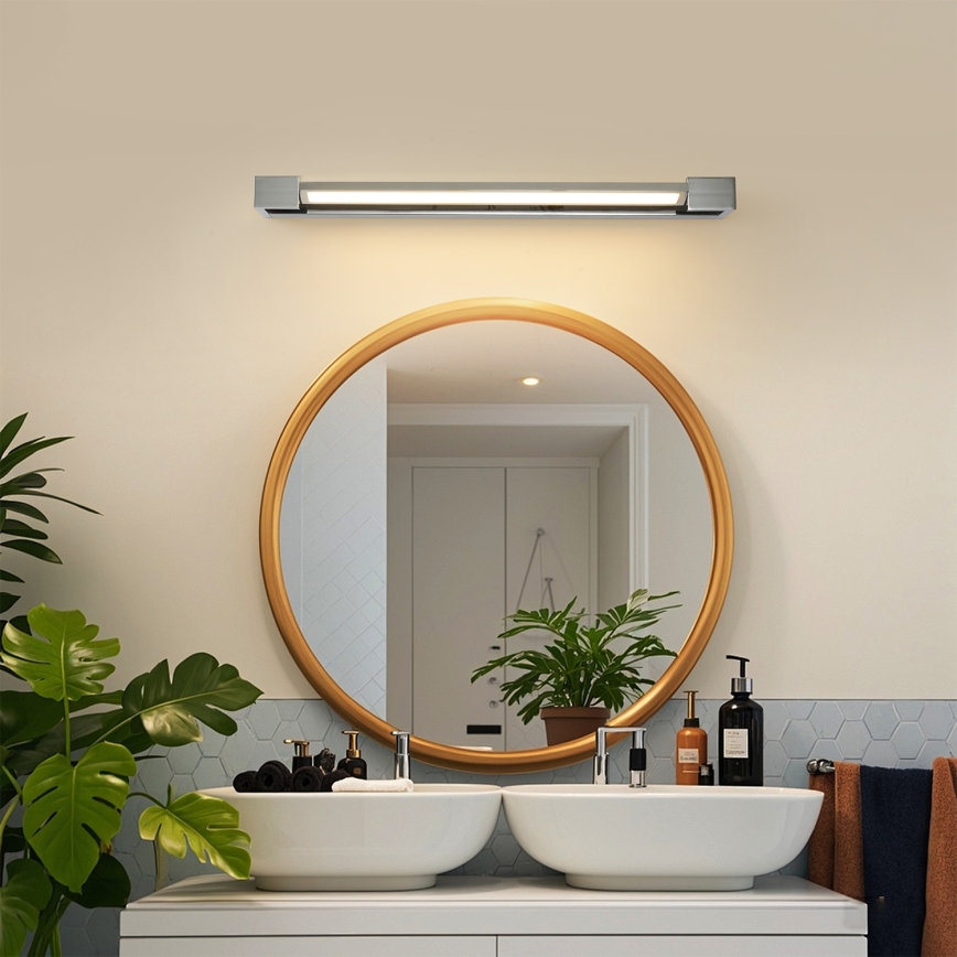 Brilagi - LED Kúpeľňové osvetlenie zrkadla AQUA LINE LED/18W/230V 60 cm IP44 lesklý chróm CRI 90