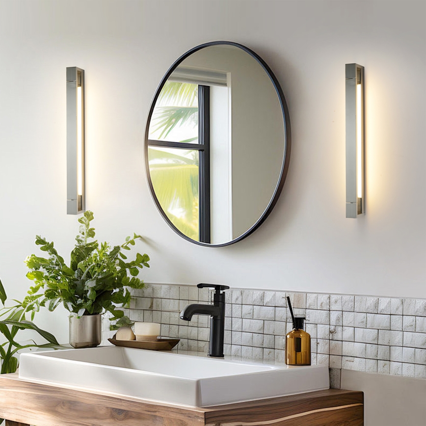 Brilagi - LED Kúpeľňové osvetlenie zrkadla AQUA LINE LED/18W/230V 60 cm IP44 lesklý chróm CRI 90