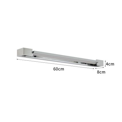 Brilagi - LED Kúpeľňové osvetlenie zrkadla AQUA LINE LED/18W/230V 60 cm IP44 lesklý chróm CRI 90