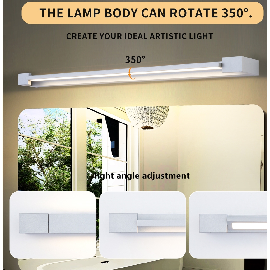 Brilagi - LED osvetlenie kúpeľňového zrkadla AQUA LINE LED/24W/230V 90 cm IP44 matný chróm CRI 90