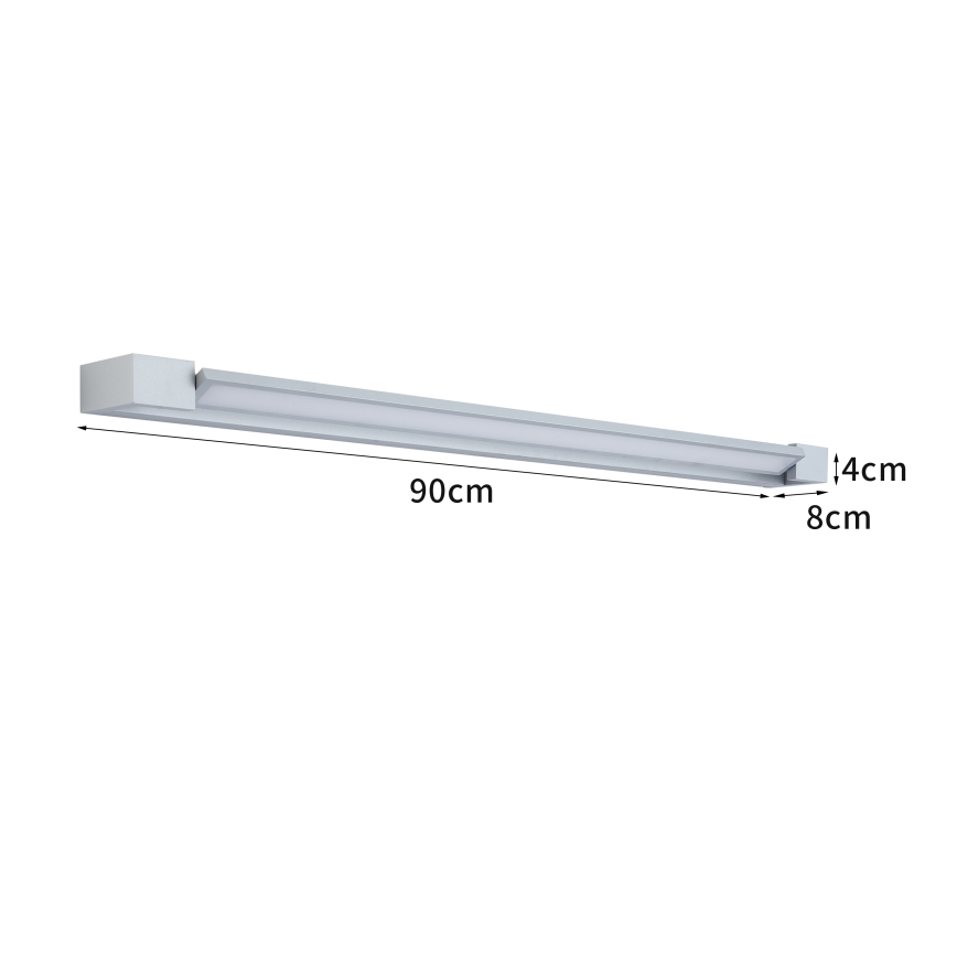 Brilagi - LED osvetlenie kúpeľňového zrkadla AQUA LINE LED/24W/230V 90 cm IP44 matný chróm CRI 90