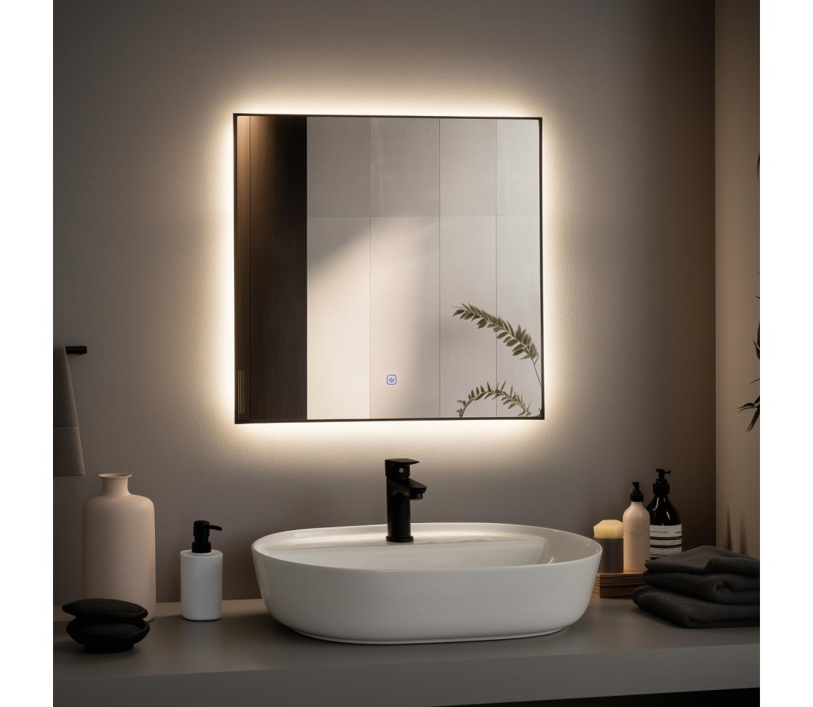 Brilagi - LED kúpeľňové zrkadlo SUELLO LED/24W/230V 60x60 cm IP44 CRI 90 stmievateľné + CCT FG-MIR-0021-6060