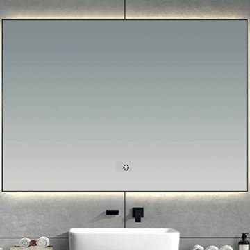 Brilagi - LED kúpeľňové zrkadlo SUELLO LED/28W/230V 60x80 cm čierne IP44 CRI 90 stmievateľné + CCT