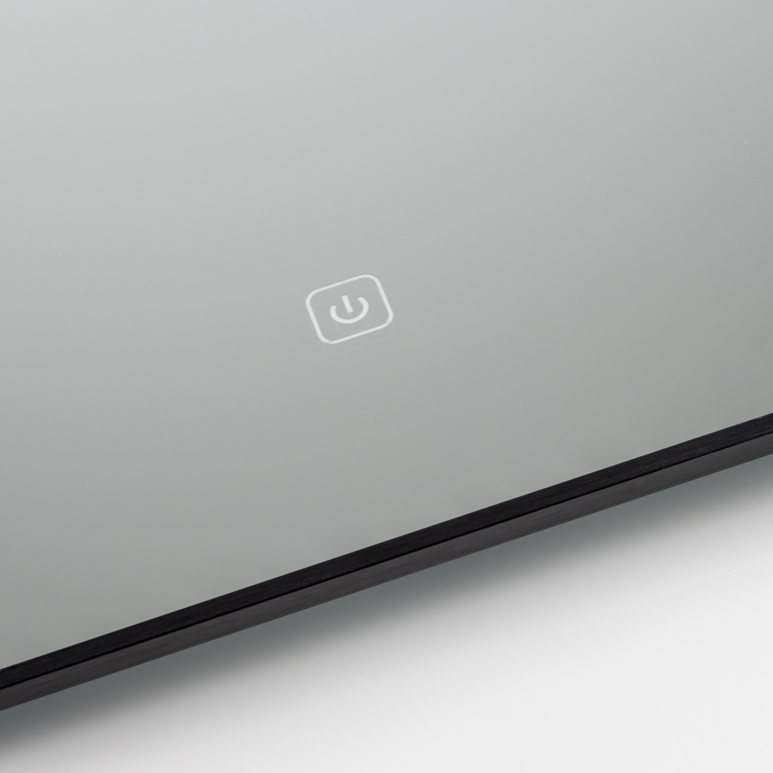 Brilagi - LED kúpeľňové zrkadlo SUELLO LED/28W/230V 60x80 cm čierne IP44 CRI 90 stmievateľné + CCT