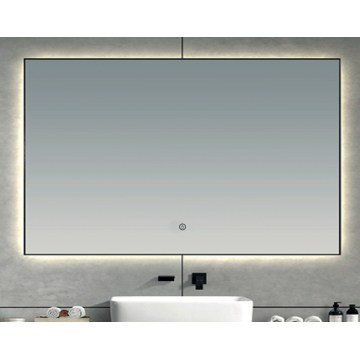 Brilagi - LED kúpeľňové zrkadlo SUELLO LED/30W/230V 60x90 cm čierne IP44 CRI 90 stmievateľné + CCT