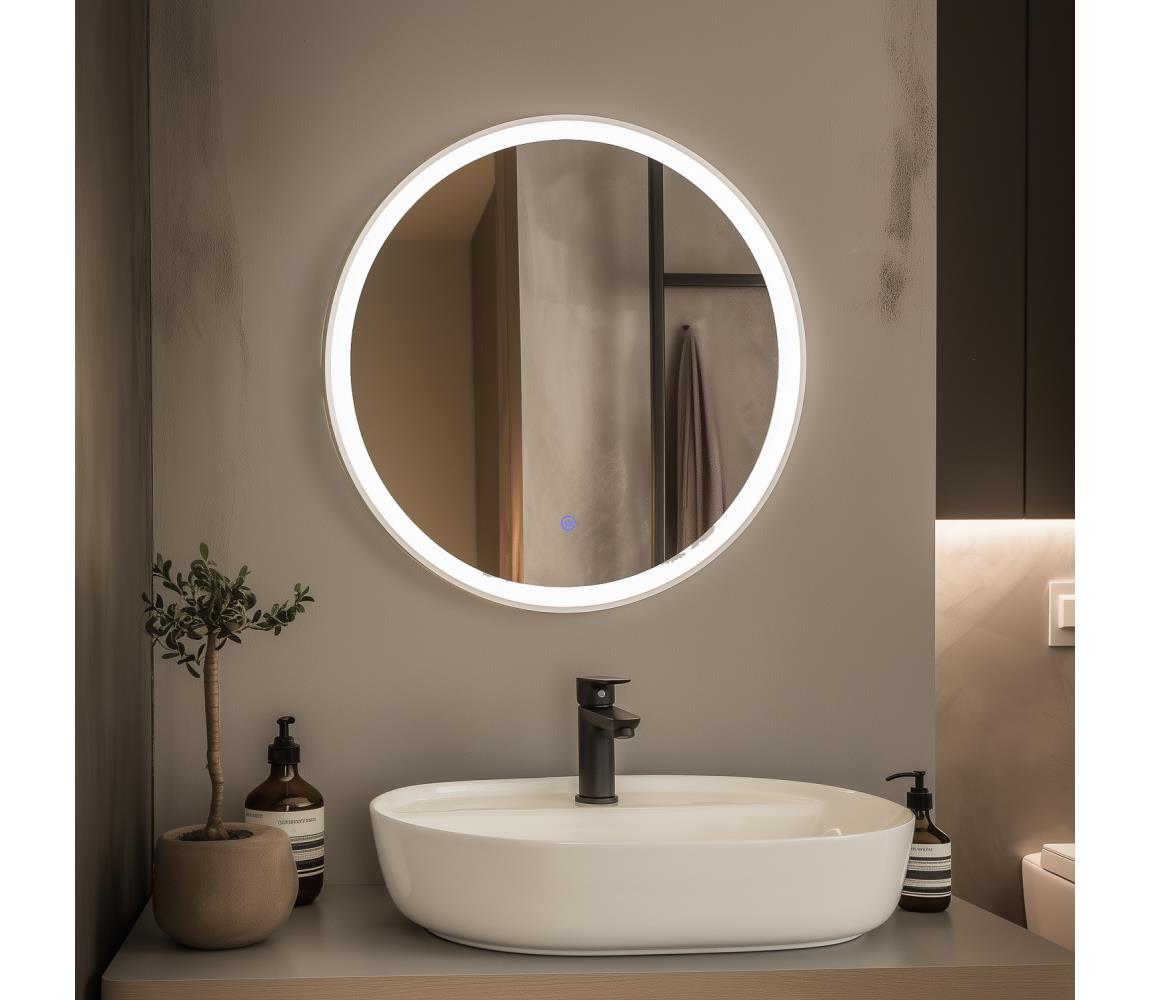 Brilagi - LED kúpeľňové zrkadlo TORINO LED/19W/230V pr. 60 cm IP44 CRI 90 stmievateľné + CCT FG-MIR-0001-60