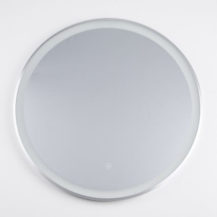 Brilagi - LED kúpeľňové zrkadlo TORINO LED/19W/230V pr. 60 cm strieborné IP44 CRI 90 stmievateľné + CCT