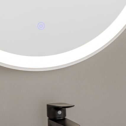 Brilagi - LED kúpeľňové zrkadlo TORINO LED/19W/230V pr. 60 cm strieborné IP44 CRI 90 stmievateľné + CCT